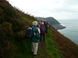 Cleeve group walking in Lynmouth