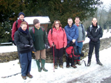 GWG walking in the snow at Sapperton