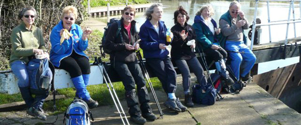 Cleeve group enjoying a coffee stop at Nafford
